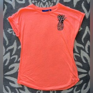 Apt 9 Vibrant Tee sequin pineapple design T Shirt Size S
